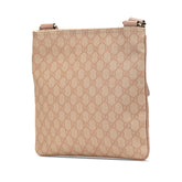 グッチ GGスプリーム 斜め掛け ショルダーバッグ 295257 ピンク ベージュ PVC レザー レディース GUCCI 【中古】